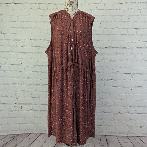 In Every Story Penningtons Sleeveless Dress Brick Red 4X Plus Size NEW - Picture 7 of 8